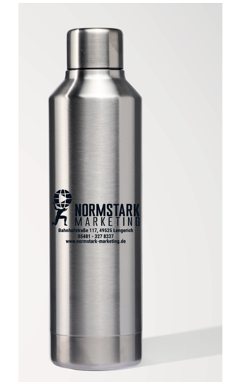 Trinkflasche Aluminium Edelstahl Optik 500ML Doppelwandig – Normstark