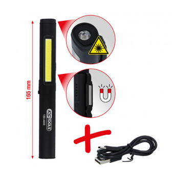 LED COB Stripe Inspektionslampe 350 Lumen mit UV-Spot LED und Laserpointer