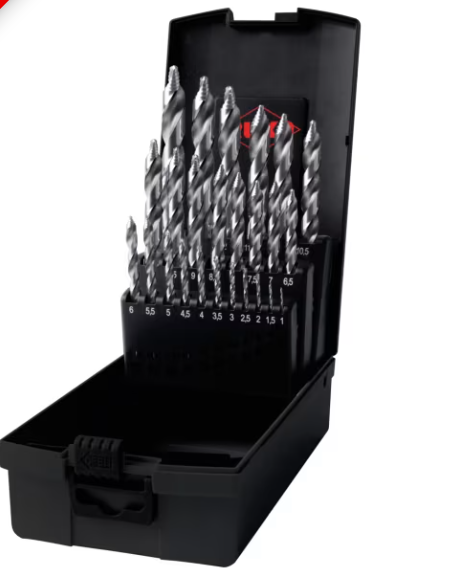 ULTIMATECUT Spiralbohrer-Satz DIN 338 Typ FLOWSTEP®, HSS - 25 tlg.