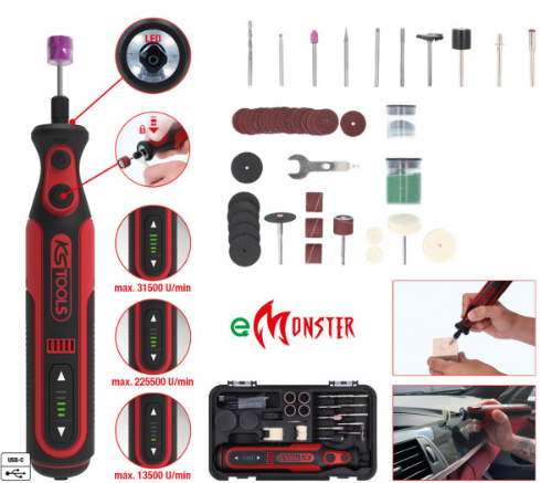 KSTools "eMonster", Akku-Multifunktionswerkzeug-Satz