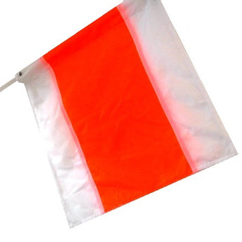 Warnfahne mit Polyamidstiel