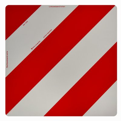 Warntafel starr / 423 x 423 mm retroreflektierend RA 1 / A, weiß-rot