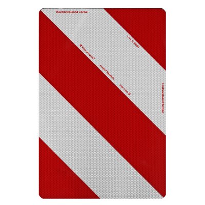Warntafel starr / 282 x 423 mm retroreflektierend RA 2 / B, weiß-rot