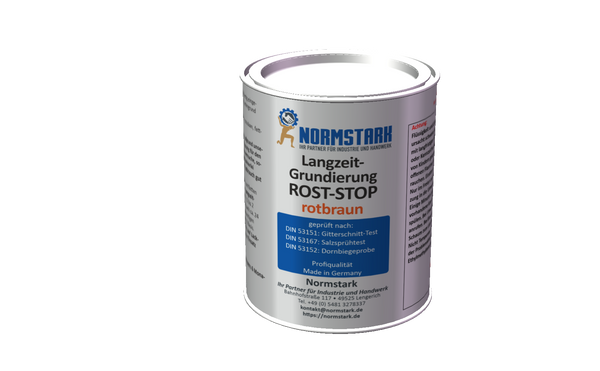 Normstark Langzeit-Grundierung "Rost-Stop" rotbraun, 1 L  Dose
