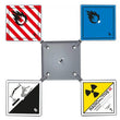 Aluminium-Box zum Wechseln von Gefahrzetteln