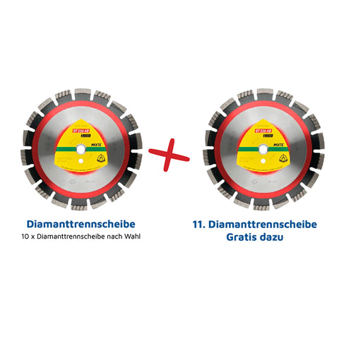 10x Diamantscheibe nach Wahl = 11. Diamantscheibe gratis dazu!
