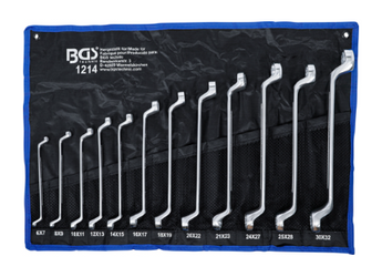 Doppel-Ringschlüssel-Satz | gekröpft | SW 6 x 7 - 30 x 32 mm | 12-tlg.