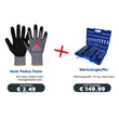 300x Montagehandschuh Aus Nylonfeinstrick + Werkzeugkoffer Gratis