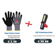 100x Montagehandschuh aus Nylonfeinstrick + 2 LED-Arbeitsleuchten gratis