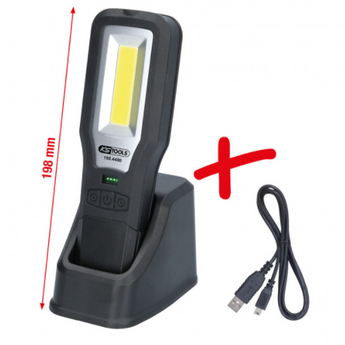 KFZ LED Arbeitsleuchte, knickbar mit magnetischem Halter, 550 Lumen!