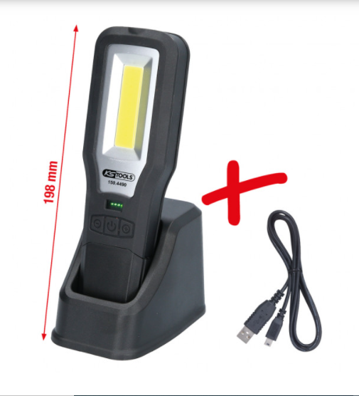 KFZ LED Arbeitsleuchte, knickbar mit magnetischem Halter, 550 Lumen!