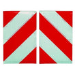 Warnmarkierung für Hubladebühnen / 250 x 400 mm retroreflektierend Typ II, weiß-rot, bauartgeprüft