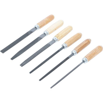 Schlüsselfeilen-Satz | Holzheft | 100 mm | 6-tlg.