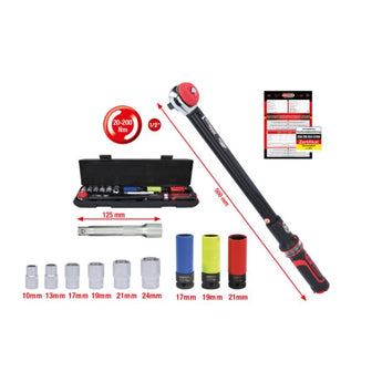 Drehmomentschlüssel-Satz, 20-200Nm, 11-tlg