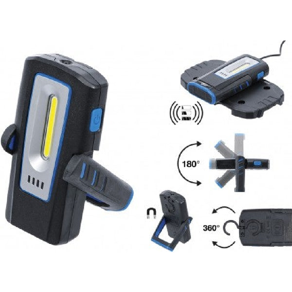 COB-LED-Werkstattleuchte mit Magnet und Haken | klappbar | mit induktiver Ladefunktion