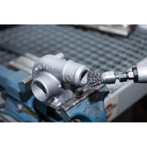 Pinselbürste mit Schaft, gewellter Draht für Stahl, rostfreier Stahl, Inox BPS 600 W