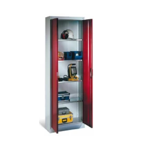 Robuster Stahl Flügeltürenschrank (Schmal)