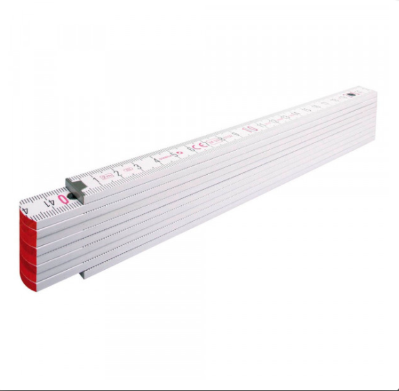 Gliedermaßstab, Zollstock, 2 M, Kunststoff-Glieder