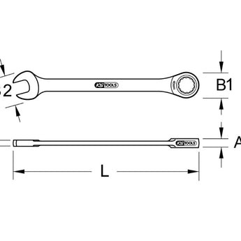 DUO GEARplus Ringmaulschlüssel,Maul-Ratschenfunktion 27mm
