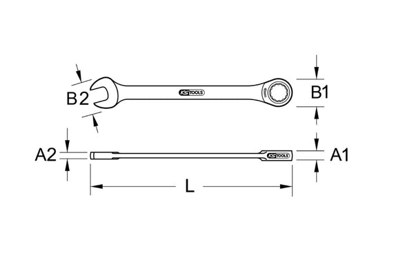 DUO GEARplus Ringmaulschlüssel,Maul-Ratschenfunktion 27mm