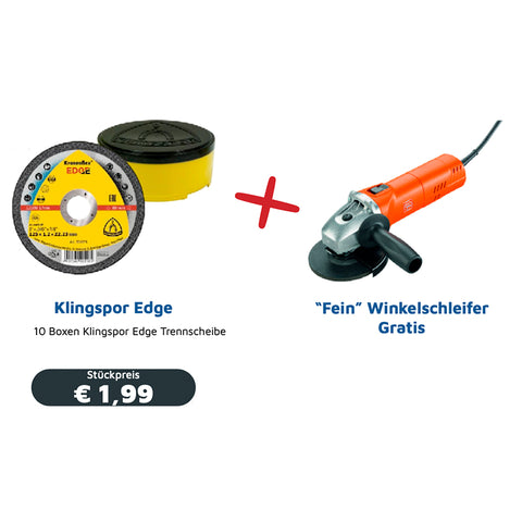 10 Boxen Trennscheiben = Fein Winkelschleifer gratis
