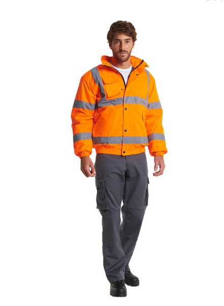 Warnschutzjacke, Pilotenjacke orange