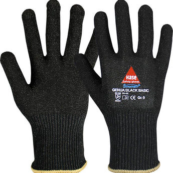 Schnittfester Montagehandschuh Genua Black Basic