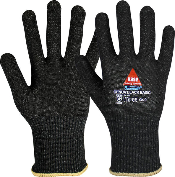 Schnittfester Montagehandschuh Genua Black Basic