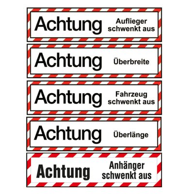 LKW-Schild „Achtung“ / 200 x 800 mm
