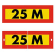 LKW-Schild „25 m“ / Skandinavien retroreflektierend RA 2 / B