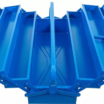 Metall-Werkzeugkasten | leer | 530 x 200 x 200 mm | 5 Fächer HS CODE:7326.90