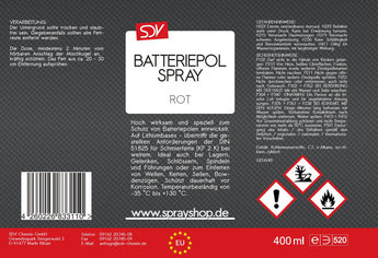 Batteriepolspray rot 400ml Batteriepol Schutz Fett Kontaktfett
