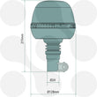 Rundumkennleuchte LED 12 / 24V | Aufsteckrohr IP65 GELB NHO2832001006