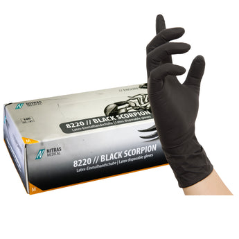 Latex-Einmalhandschuhe BLACK SCORPION