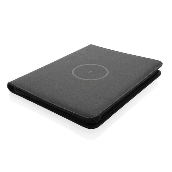 Wireless Charging Portfolio A4 mit 5.000mAh Powerbank in schwarz