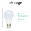 LED Glühbirne E27 Lampe Bulb 9W Booga kaltweiss warmweiss Energiesparlampe