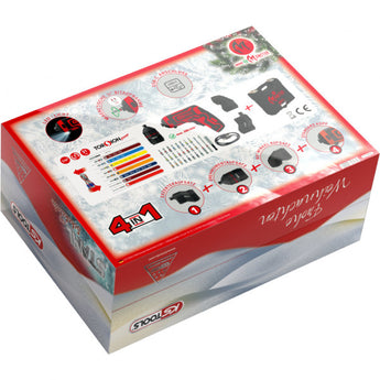 kalender mit Mini-Akkuschrauber-Satz und Bits, 31-tlg, 2024 515.6699