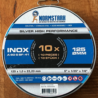 NORMSTARK Trennscheibe Inox flach / 10er Pack Ø 125mm