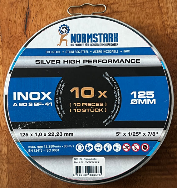 NORMSTARK Trennscheibe Inox flach / 10er Pack Ø 125mm