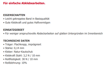 Feinkrepp 48,30,24-50mm 60°C