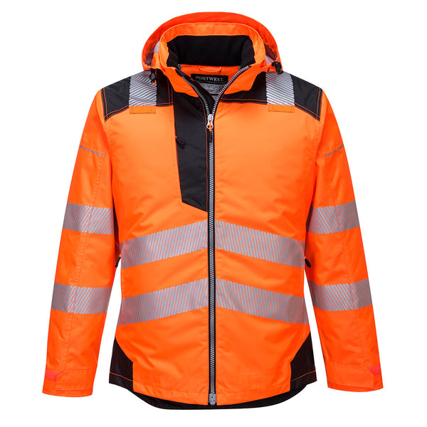 NPW400 PW3 Warnschutz-Winterjacke – Orange/Schwarz Hi-Vis verschiedene Größen