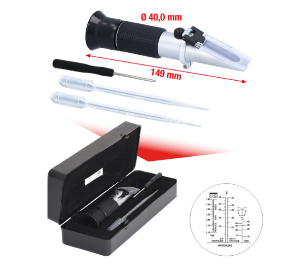 Refraktometer Kühlflüssigkeit / Batteriesäure, Art.-Nr: NKS 550.1290