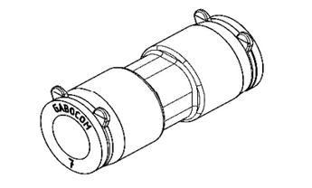 Doppelsteckmuffe transparent permanent für speedpipe mit Außen-Ø 7mm / Glasfaser