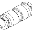 Doppelsteckmuffe transparent permanent für speedpipe mit Außen-Ø 10mm / Glasfaser