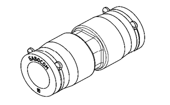Doppelsteckmuffe transparent permanent für speedpipe mit Außen-Ø 10mm / Glasfaser