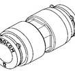 Doppelsteckmuffe transparent permanent für speedpipe mit Außen-Ø 12mm / Glasfaser