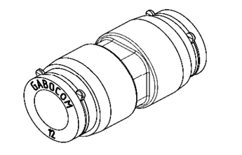 Doppelsteckmuffe transparent permanent für speedpipe mit Außen-Ø 12mm / Glasfaser