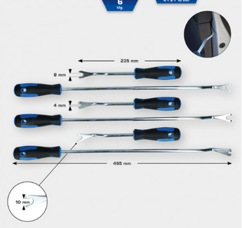 Lösewerkzeug-Satz für Verkleidungsclips, 6-tlg