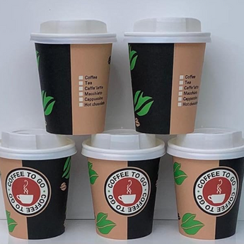 Ol-Gastro-Bedarf 500 Coffee to GO Becher + Deckel 300 ml Pappbecher Coffeebecher