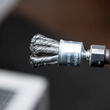 BPS 600 Z Pinselbürste mit Schaft, gezopfter Draht für Stahl, Edelstahl